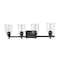 Z-Lite Bohin 4 Light Vanity, Matte Black And Clear Seedy 464-4V-MB - alternate 7